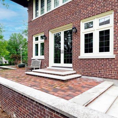 Brick walled patio  